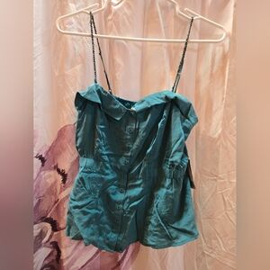 Forever 21 really pretty tank adjustable strap with gold tone chain nwt  Small